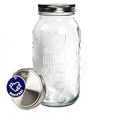 Fairment Original Jar inkl. rostfreiem Edelstahldeckel - Fermentationsglas - Einmachglas vielseitige Verwendungen - 64oz (1893ml)