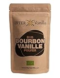 InterVanilla BIO Bourbon gemahlene Vanille, 25g. Vanillepulver aus echten gemahlenen Bourbonschoten, Madagaskar. Organic Vanilla Powder