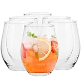 TREND FOR HOME Cocktailgläser 624 ml Gläser Set von 6 Sektgläser Longdrinkgläser Trinkgläser Wassergläser Eiskaffee Gläser Dessertgläser Trinkgläser Groß Saftgläser | Transparent Glas | Sofia