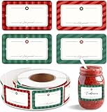 BIROYAL 500 Marmeladen Etiketten Selbstklebend, 50X30mm Aufkleber zum Beschriften, wiederverwendbar Aufkleber Klebeetiketten Labels für Gläser, Gewürzgläser, Marmeladenglas, Gefrieretiketten