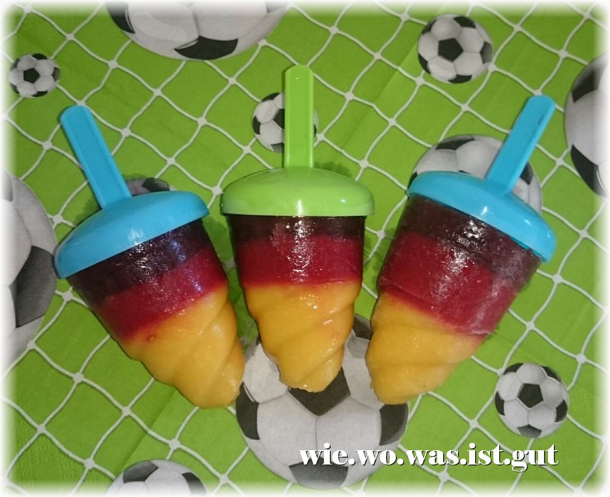 Schwarz-rot-gold Popsicles: GO GERMANY !!!