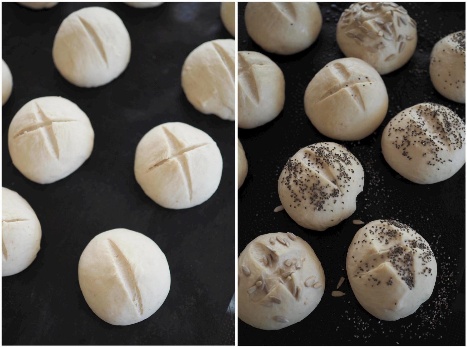 Schnelle-Frühstücksbrötchen- kurze-Gehzeit -Weizen-Frühstück-Brötchen ...