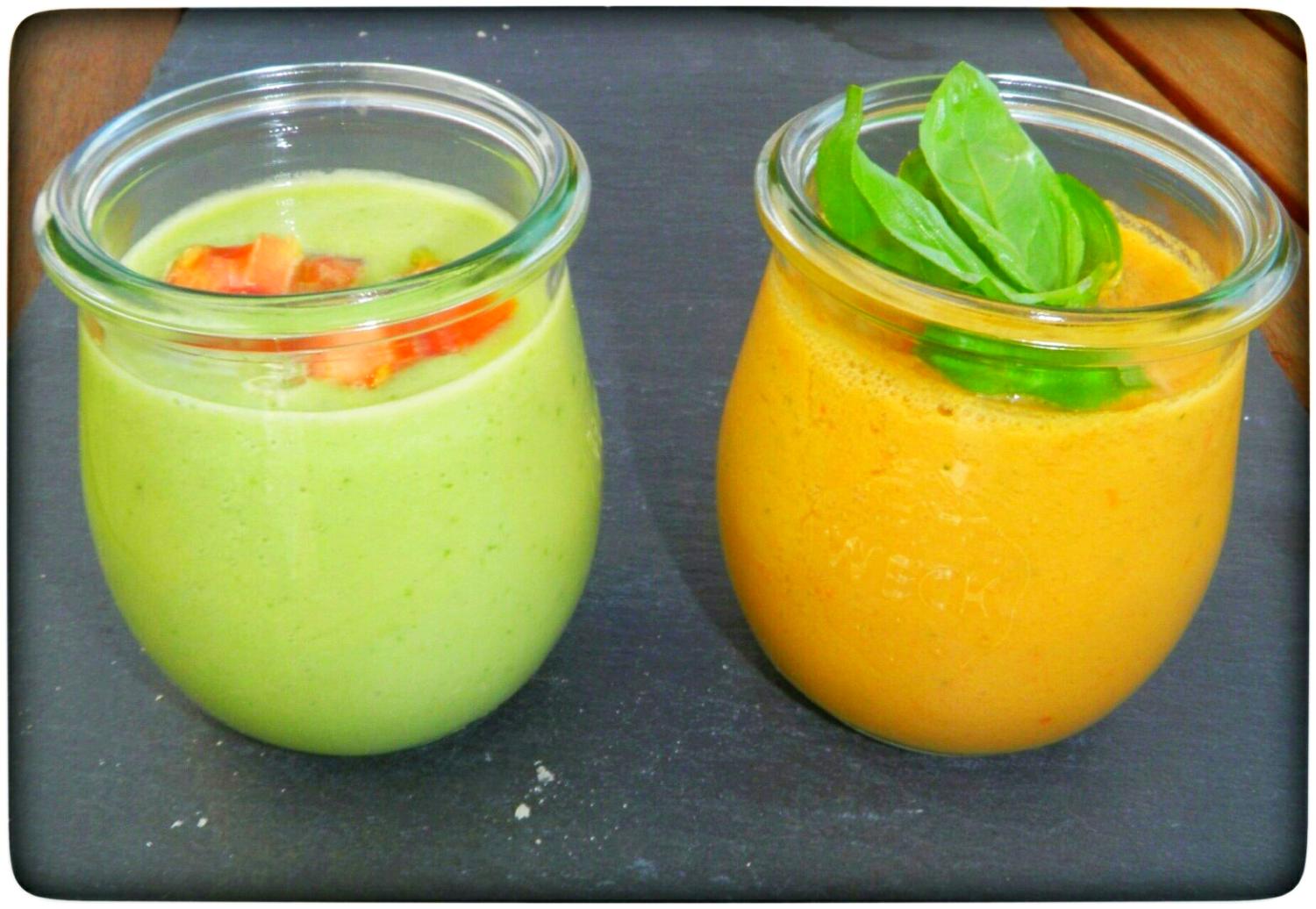 Gazpacho andaluz &amp; Gurken-Avocado-Basilikum Gazpacho - Wiewowasistgut