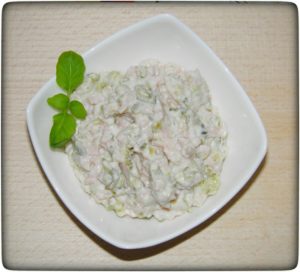 Fleischsalat-selbstgemacht-in-1-Minute-mit-Baguette