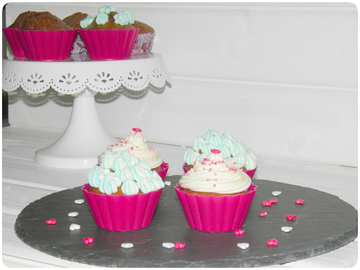 Schoko-Karotten Cupcakes mit Vanille-Frischkäse-Frosting