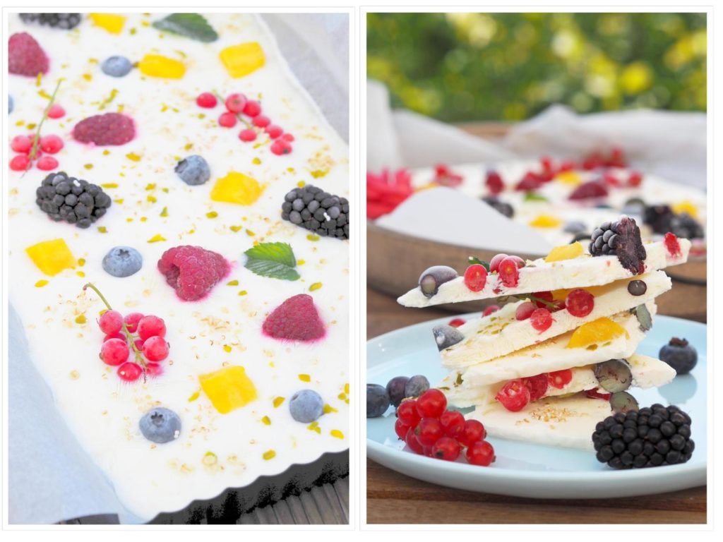 Frozen-Yogurt-Barks-eisgekuehlter-Snack-an-heißen-Tagen-Eis-Thermomix