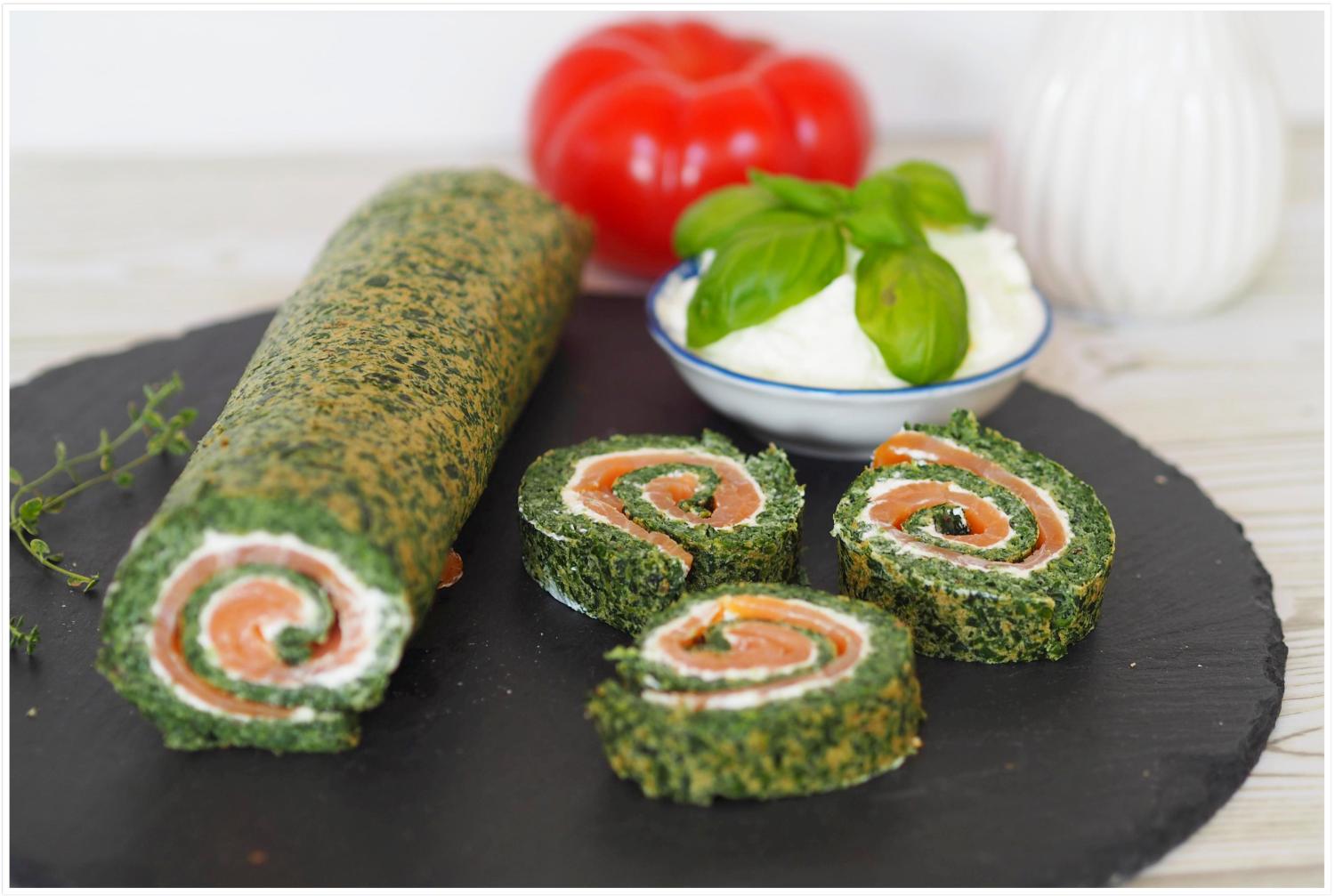 Fingerfood Deluxe Low Carb Lachs Spinat Rolle Wiewowasistgut Com