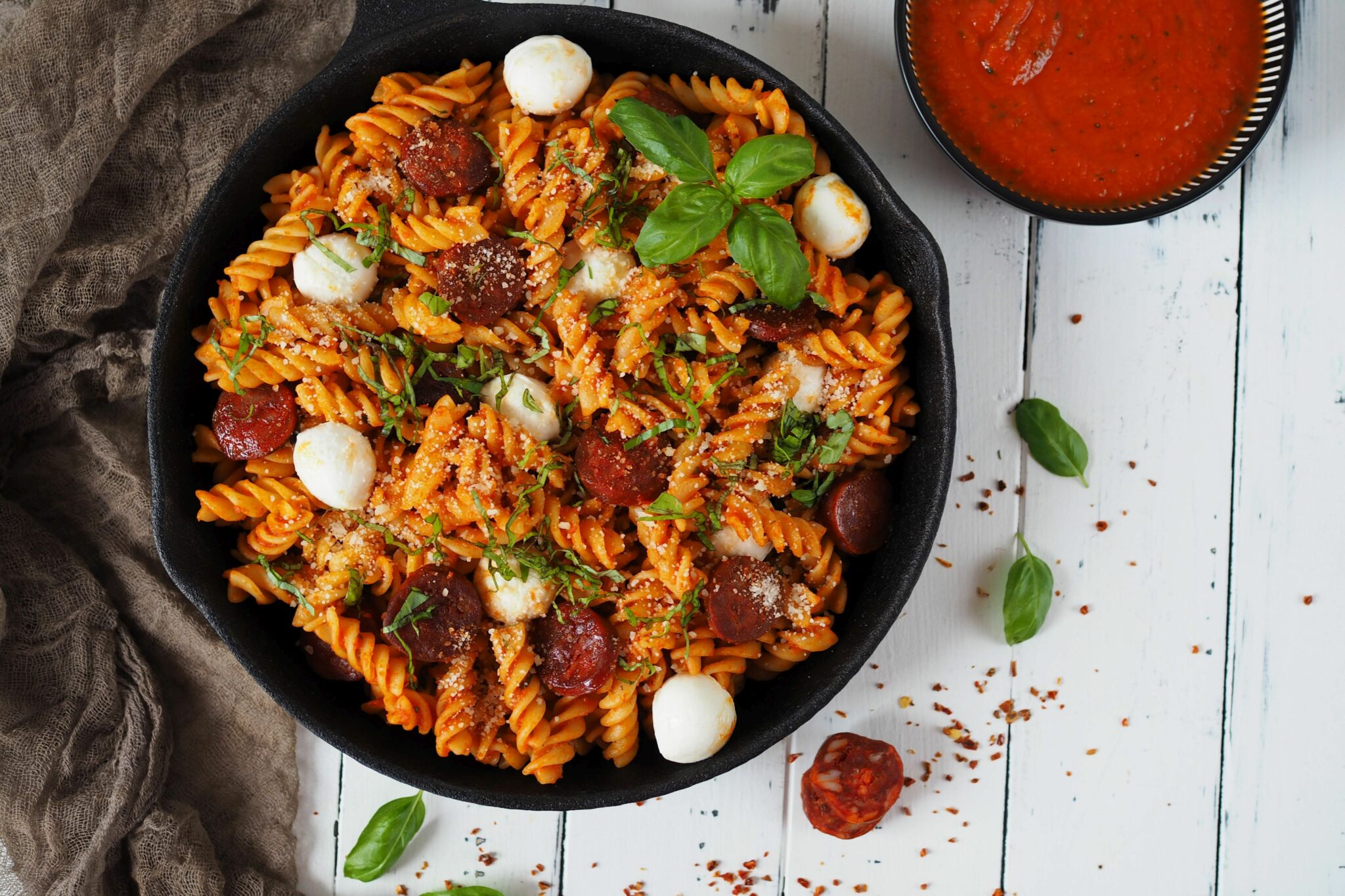 20-Minuten Pasta-Arrabiata mit Chorizo - Wiewowasistgut