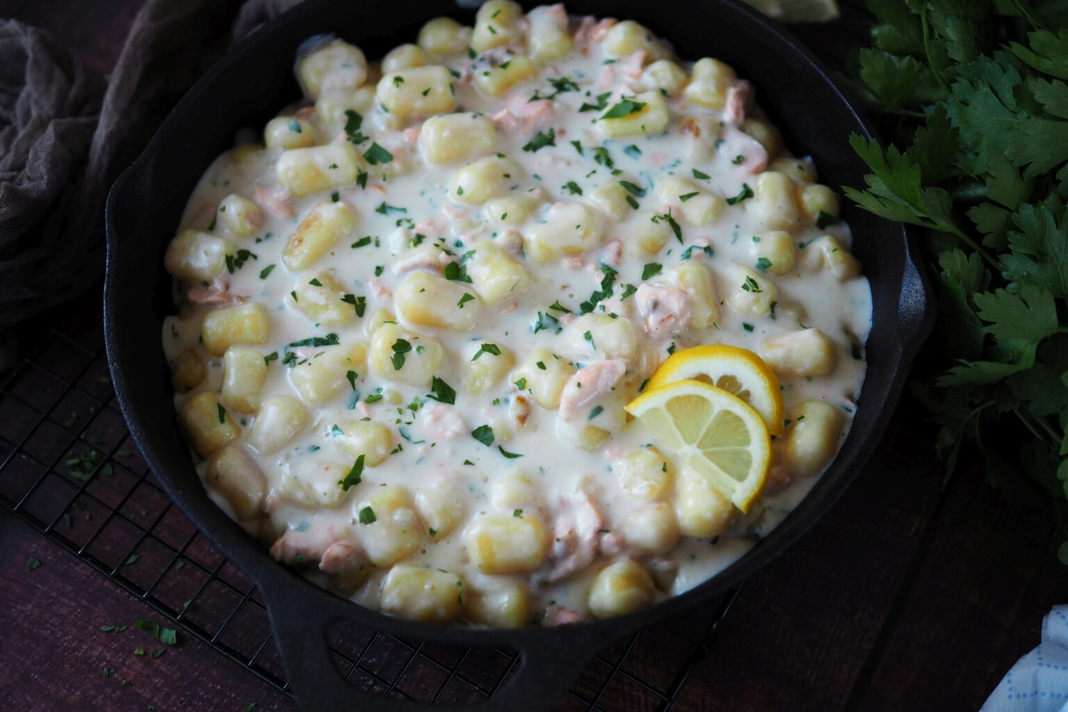 One-Pot Gnocchi-Lachs-Pfanne - Wiewowasistgut