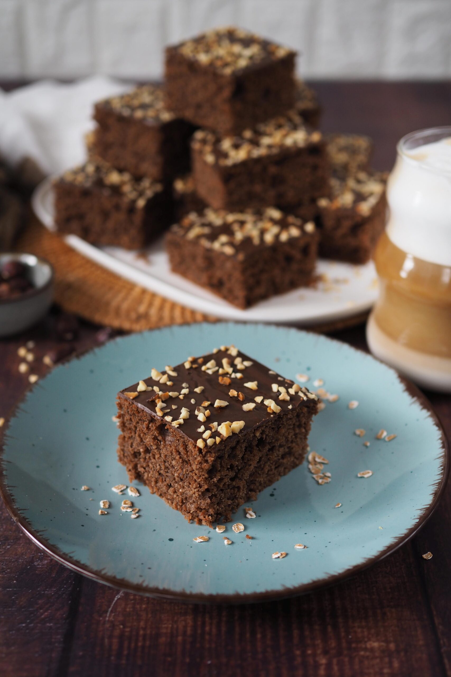 Crunchy Schokokuchen mit Schokoladenschicht